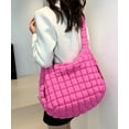 thumbnail image 3 of Soft Quilted Shoulder Crossbody Bag for Women Cloud Hobo Totes Bag Large Purse Dumpling Handbag Pleated Top Handle Bag, 3 of 9
