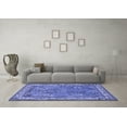 thumbnail image 3 of Ahgly Company Machine Washable Indoor Square Animal Blue Traditional Area Rugs, 3' Square, 3 of 4