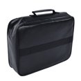 thumbnail image 3 of Bolsa para documentos ignífuga, organizador portátil de archivos, caja de almacenamiento de gran capacidad con cerradura, color negro, 3 of 14