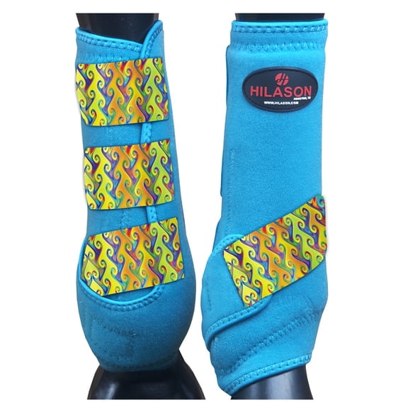 HILASON L M S Horse Front Leg Sport Boots| Printed Sport Boots| Horse Boots