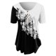 thumbnail image 4 of Gibobby Blusas De Mujer Camisetas informales de verano para mujer, camisetas de manga corta con estampado de botones tipo túnica（Blanco， S), 4 of 5