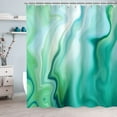 thumbnail image 3 of Cortina de ducha verde menta, cortinas de ducha de mármol, cortina de ducha abstracta para baño, juego de cortina de ducha de mármol verde acuarela con 12 ganchos, 72 x 84 pulgadas, 3 of 6