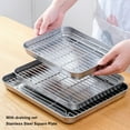 thumbnail image 3 of Guardoinrt Stainless Steel Tray Space-saving And Widely Used Food Storage And Baking Easy Access Food Storage Tray Baking Pan Tray 430square tray small 1Set, 3 of 6