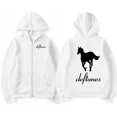 thumbnail image 5 of Deftones-Sudadera con capucha y cremallera para hombre y mujer, abrigo de manga larga de gran tamaño, estilo Harajuku, banda de Rock y Hip Hop, color blanco, ropa de calle, 2024, 5 of 5