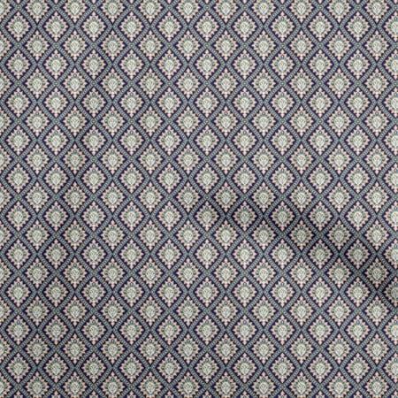 oneOone Velvet Blue Fabric Asian Kilim Sewing Fabric By The Yard Printed Diy Clothing Sewing Supplies 58 Inch Wide