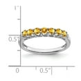 thumbnail image 2 of 10k White Gold Citrine and Diamond 7-stone Ring Size 7.00 Ring for Women - 2.2 Grams .01 dwt .42 cwt, 2 of 2