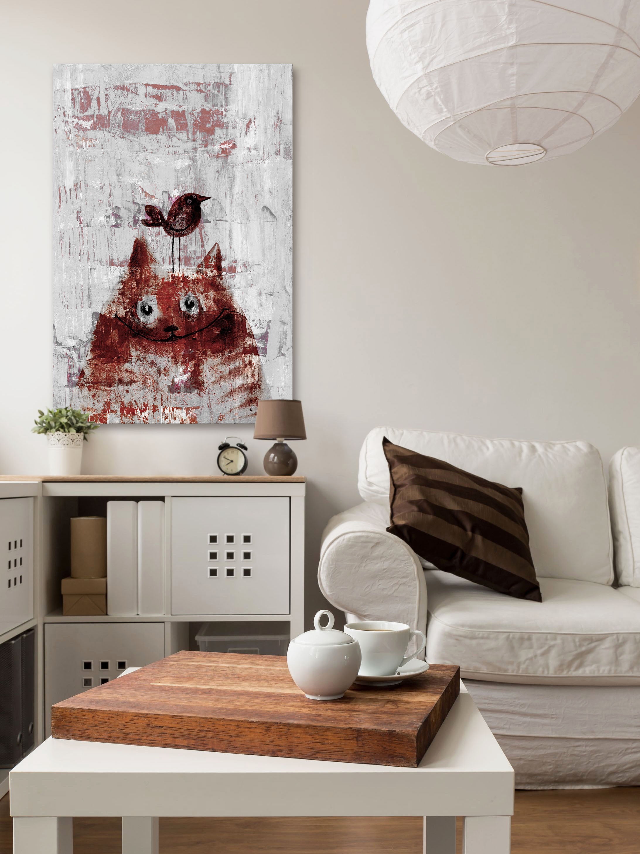 "Bird Head" Painting Print on Wrapped Canvas