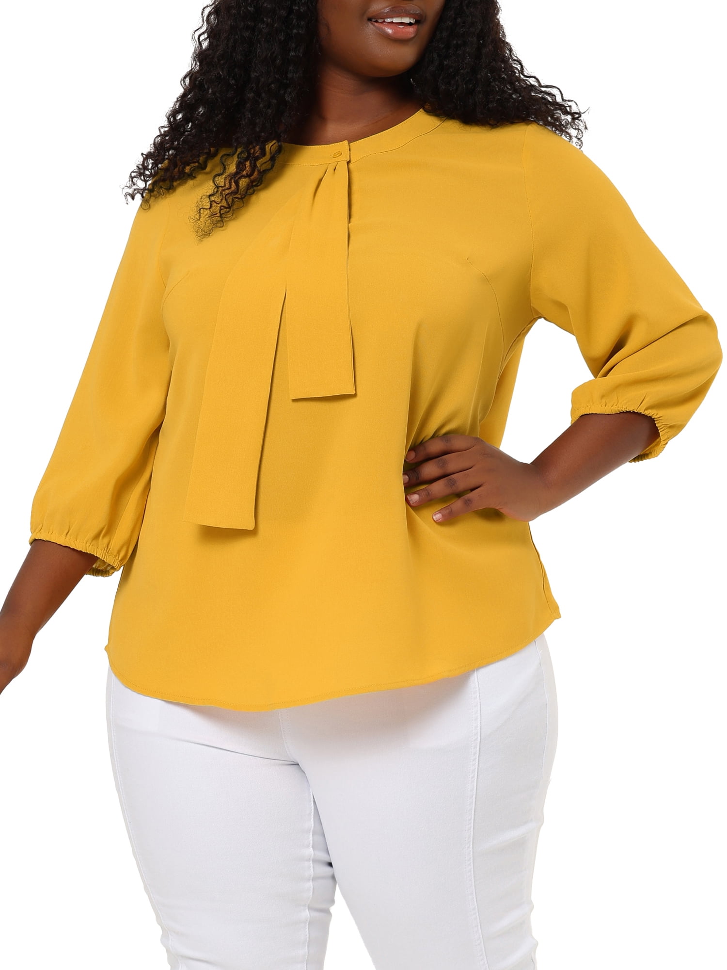 Round Neck Ruffle Work Blouse 