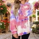 thumbnail image 4 of Sudadera con capucha estampada teñida Suéter con capucha casual de mujer Sudadera con capucha de manga larga Top Speravity AP000139-10B, 4 of 7