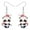 White, variant on Christmas Day Acrylic Adorable Panda Earrings Double Side Pattern Happy Santa Hat Candy Cane Bear Dangle Jewelry For Women Charms Birthday Holiday Carnival Party Christmas Gifts