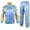 Light Blue, variant on KyCheLot Tracksuit for Men Women Satin Color Block Full Zip Jackets and Drawstring Loose Pants Outfits Party Set