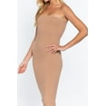 thumbnail image 3 of Moa Collection Women's Cotton Blend Midi Tube Dress  Soft & Stretchy Classic Comfort, 3 of 4