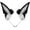 Black and White, variant on Wolf Fox Ears Headband Furry Animal Ear Hairband Animal Hair Hoop Animal Headwear Head Accessories for Anime Dress
