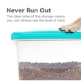 thumbnail image 5 of IRIS USA 30 lbs & 11 lbs Combo Airtight Dog Food Storage Container, Stackable Treat Box, 2-Cup Scoop, Casters, Keep Fresh, Easy Mobility, Seafoam Blue, 5 of 8
