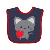 Inktastic Heart Cat Boys or Girls Baby Bib