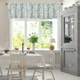 thumbnail image 3 of 2 Pack Valances Window Treatments, Summer Spring Botanical Green Leaves Blackout Drapes Adjustable Curtain Valances for Windows Living Room Kitchen Over Sink, 18x52 Inch Rod Pocket Valances, 3 of 6