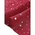 thumbnail image 5 of INSPIRE CHIC Women's Dress  Metallic Stars Smocked Waist Sheer Puff Sleeve Party Midi Dresses with Lining S Wine Red, 5 of 6