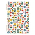 thumbnail image 7 of FORMRS 1-Subject Spiral Notebook 8" x 5" College Ruled 60 Refillable Sheet A5 Hard Cover, Colorful Cartoon Flowers, 7 of 7