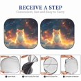 thumbnail image 5 of Kdxio Starry Sky Constellation Cat Print 2-Piece Sun Shade Front Windshield - Foldable Car Front Window Sunshades for Most Sedans SUV Truck, 5 of 6