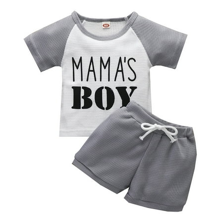 

Bullpiano Toddler Baby Boys Short Sleeve T Shirts Top + Shorts Kids Summer Outfit Set 1-5T