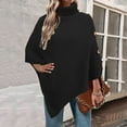 thumbnail image 2 of TAIAOJING Women's Scarf Shawls and Wraps Crewneck Long Sleeve Oversized Fuzzy Knit Warm Sweater Top Pullover Cape, 2 of 5