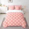 thumbnail image 2 of Homewish Kawaii Cherry Blossoms Bedding Comforter Set 7pcs, Flower Floral Queen Bedding Sets, Princess Cute Cartoon Reversible Queen Sheet Sets, Lightweight Room Decor, 2 of 7