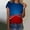 Multicolor 3, variant on BRGZLK Womens 4Th Of July T-Shirts Trendy Independence Day Flag Print Tee Loose Round Neck Short Sleeves Novelty Holiday Shirt Multicolor L