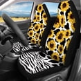 thumbnail image 3 of Pzuqiu Cow Print Sunflower Design Car Seat Covers Full Backrest Front and Rear Seat Cover Set, Full Set, Suitable for Sedan Seats Auto Seats, Fit for Truck Cars, 3 of 10