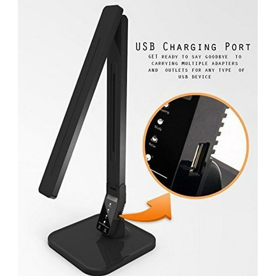 Lampat Dimmable Led Desk Lamp 4 Lighting Modes Reading Studying Relaxation Bed