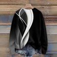 thumbnail image 6 of Long Sleeve Pullover Sweaters For Women O Neck Casual Cute Printing Knit Oversized Sweater for Fall Winter Vintage Feel,Black,L, 6 of 6