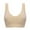 Beige/3pcs, variant on Women's Breathable Sleeping Bra Yoga Bras Solid Underwear Wire Free Seamless Wide Straps Full Coverage Sport Plus Size Bralette Beauty Back Bra with Removable Padded 3Pack S-3XL