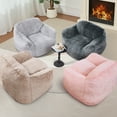 thumbnail image 4 of HOMGUAVA Giant Bean Bag Chair for Adults & Kids, Oversized Bean Bag Couch Sofa w/ Wide Armrests, Large Lazy Bean Bag Chair w/ Stuffed Memory Foam, Pink, 4 of 8