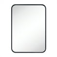 thumbnail image 5 of 20x28'' Black Mirrors for Bathroom, Matte Black Bathroom Vanity Mirror, Rounded Rectangle Mirror, Stainless Steel Anti-Rust Tube Metal Frame Wall Mounted Mirror, Vertically/Horizontal Hanging, 5 of 11