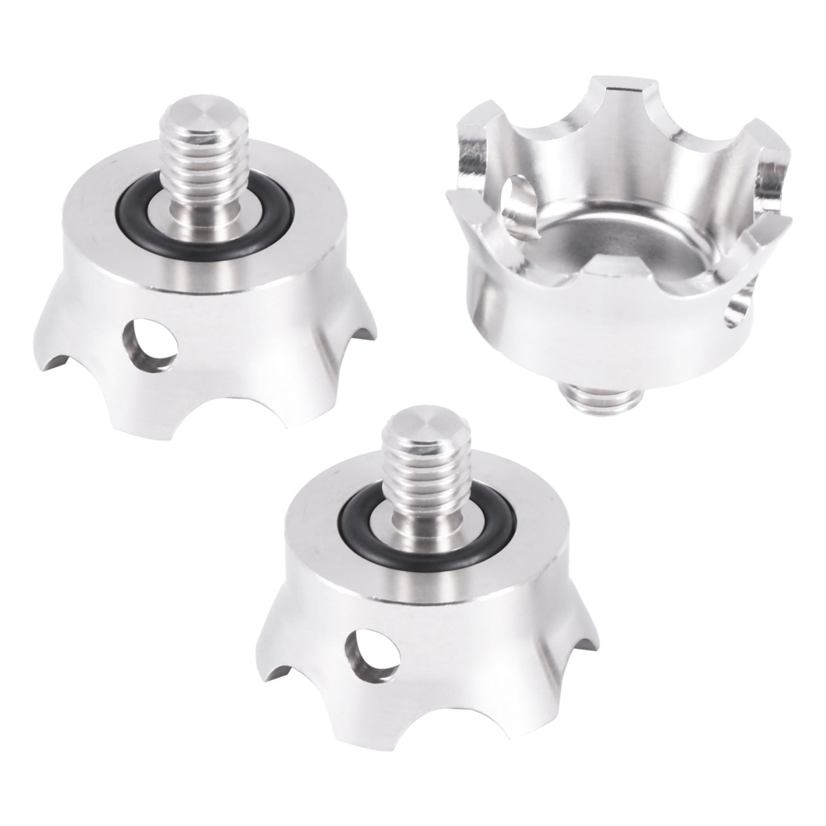 3 Pieces Tripod Spikes Tripod Stainless Steel 3/8 inch Plum Blossom