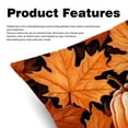 thumbnail image 2 of Maple Ieaf Pumpkin Pillow Covers with Unique Patterns - Set of 2, Chair Pillow Covers for Sofa, Couch, Bed - Available in 16x16, 18x18, 20x20 Inches for Home Decor and Gifts, 2 of 6