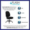 thumbnail image 3 of Flash Furniture HERCULES Series Big & Tall 400 lb. Rated Black Fabric Executive Swivel Ergonomic Office Chair with Adjustable Back, 3 of 6