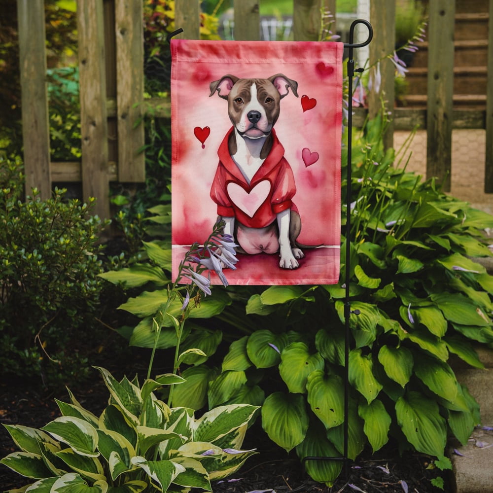 Pit Bull Terrier My Valentine Garden Flag 11.25 in x 15.5 in