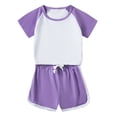 thumbnail image 4 of Coerni Kids Athletic Outfits Two Piece Toddler Boys Girls Summer Shorts Set Cotton Short Sleeve Tshirt Drawstring Outfit, 4 of 4