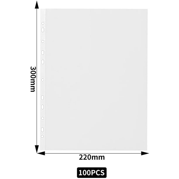 Protectors 8.5 x 11 Clear Plastic Sheet Protectors, Top Loading / 3 Hole  Binder Design Page Protectors, Archival Safe for Photos or Printed Copy,  Sleeves Hold Multiple Sheet 