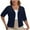 -Navy, variant on Women's Short Cardigan Plus Size Bolero Shrug Short Sleeve Crop Tops Beach Cover up for Dress