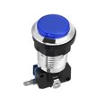 thumbnail image 4 of Botón de empuje para juegos de 33mm, interruptor redondo con microinterruptor para videojuegos de arcade, azul, 6 piezas, 4 of 5