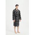 thumbnail image 3 of FELEMO Mens Short Robe Lightweight Bathrobe for Men（Black&Grey/XL/2XL）, 3 of 3
