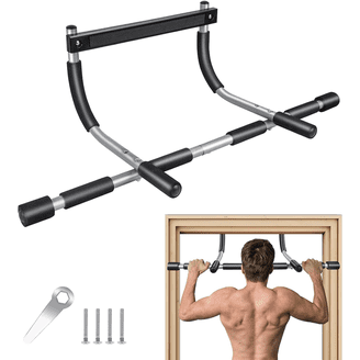 Yes4All Pull Up Bar for Doorway & Ab Straps, Solid 1 Piece Main