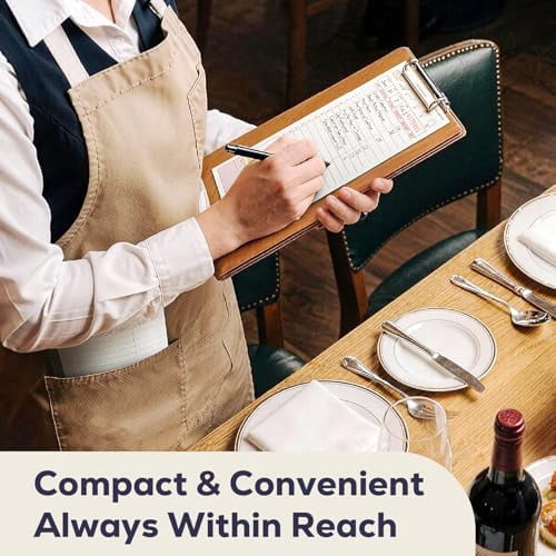 FMP Brands 3 Part Carbonless Guest Checks Pads, Perforated Server Note Pads Paper Total 250 sheets for Waitress Book, Waiter Food Receipt, and Business Checkbook with Guest Receipt