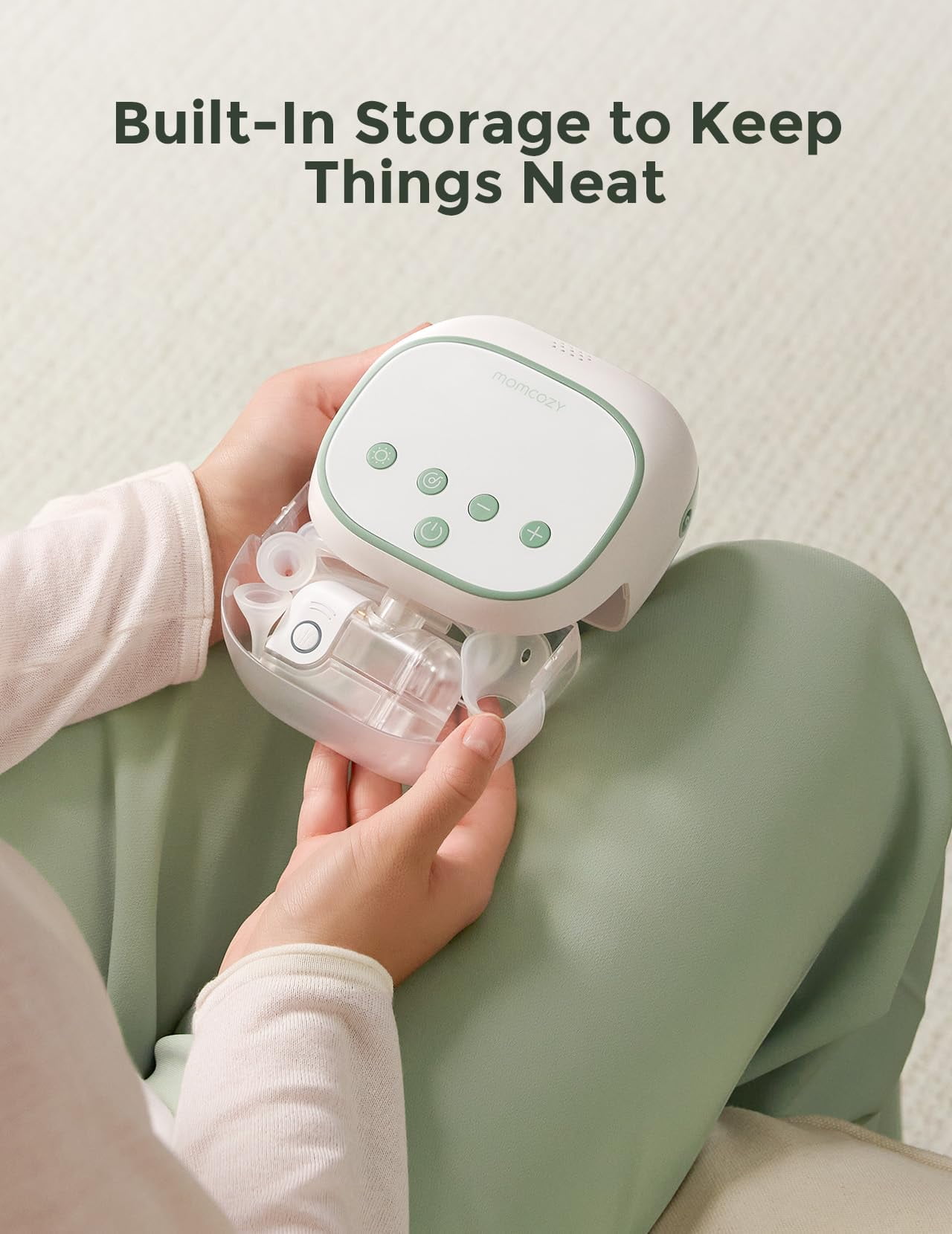 Momcozy BreezyClear Pro™ Nasal Aspirator for Baby, Hospital-Grade 75 kPa, 9 Adjustable Suction Levels, with Light & Music