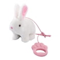 thumbnail image 1 of Conejo eléctrico de peluche que camina, juguete musical, , repite lo que dices, mascota electrónica interactiva para niños, regalo de cumpleaños Blanco, 1 of 8