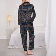 thumbnail image 3 of Bingfone Womens Pajama Sets Function Source Code1 Print,Long Sleeve Loungewear Pajamas Set-Small, 3 of 8