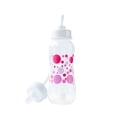 thumbnail image 3 of Hands-Free Baby Bottle - Anti-Colic Nursing System 9 oz Baby Bottle with Fast Flow Nipple/Teat 3m+ Infant with Tube Straw Feeding System for Toddler (2 Bottles - Pink), 3 of 5