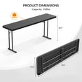 thumbnail image 4 of Ktaxon 6Ft Folding Narrow Table, Plastics Portable Long Table with Carrying Handle for Indoor Outdoor Patio Porch Garden, Black, 4 of 8