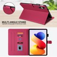 thumbnail image 4 of for Xiaomi Redmi Pad 2 Pro 12.1/Poco Pad M1 12.1 Inch 2025 Case, Rhombus Pattern Multiple Viewing Angles Stand Slim Folio Cover (Red), 4 of 6